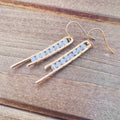 Asymmetric Rainbow Moonstone Dangle Earrings