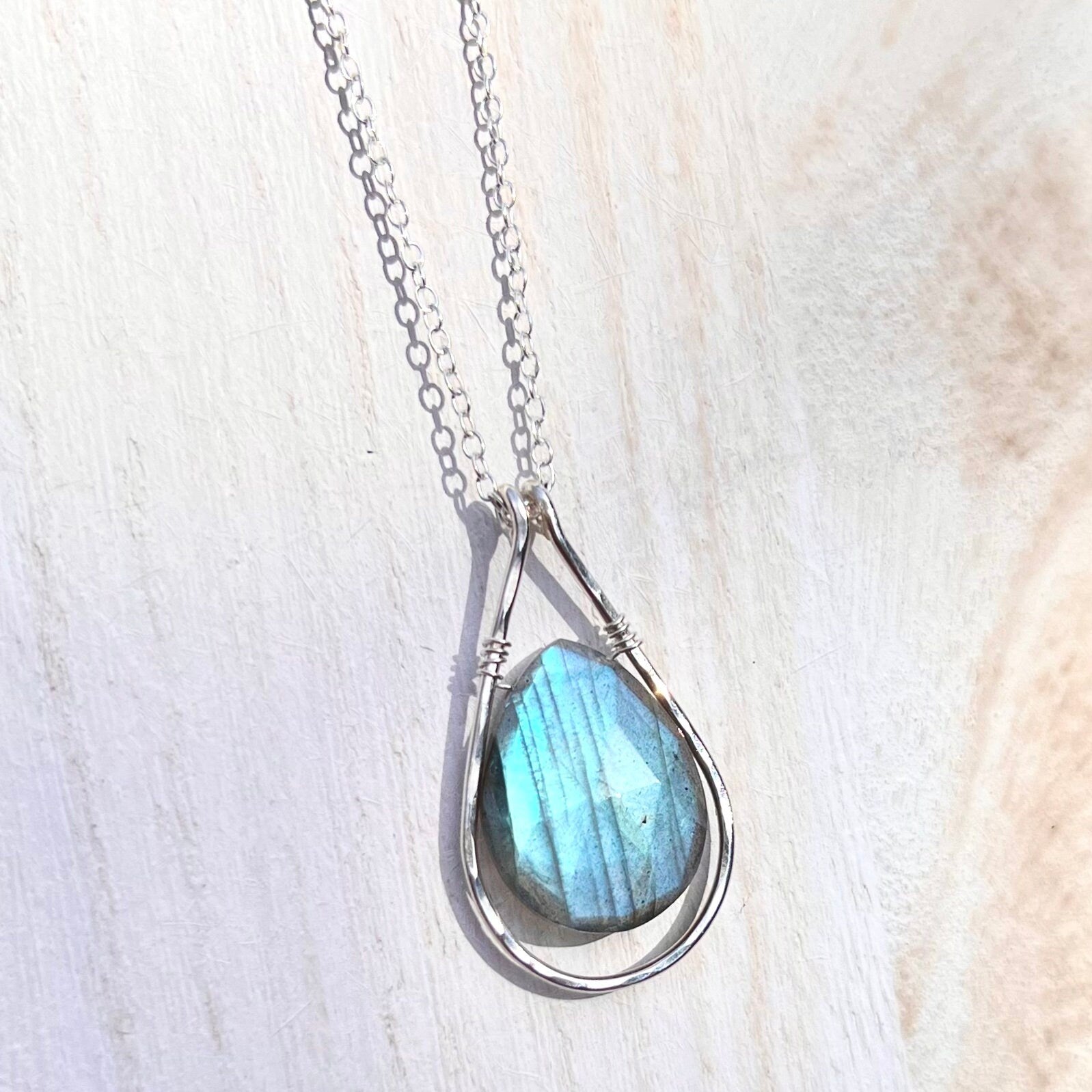 Large Labradorite Framed Necklace
