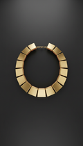 18k Gold Architectural Collar Necklace