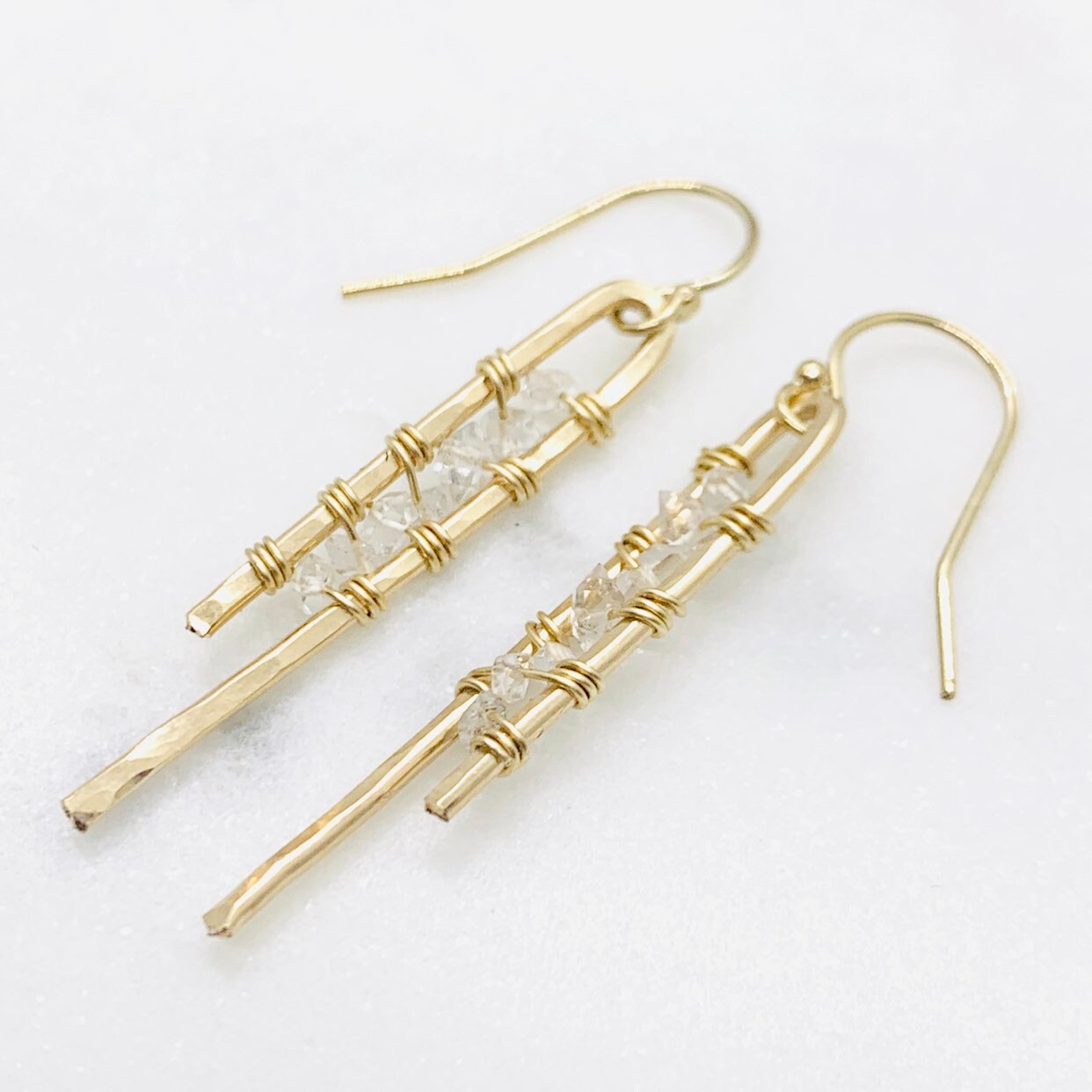 Herkimer Diamond Dangle Earrings