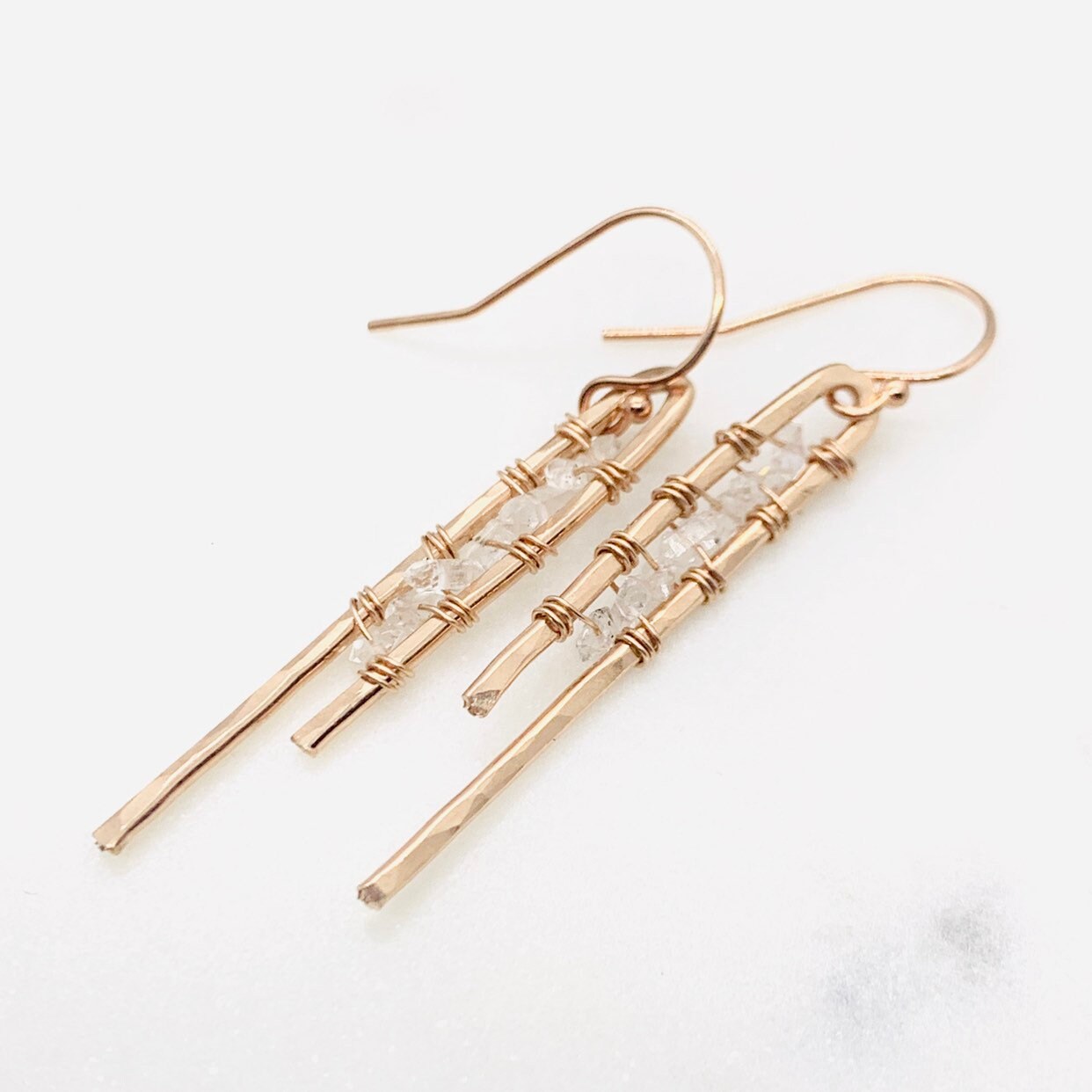 Herkimer Diamond Dangle Earrings
