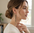 Large Raw Black Diamond Earring