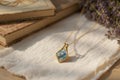 Framed Labradorite Diamond Necklace