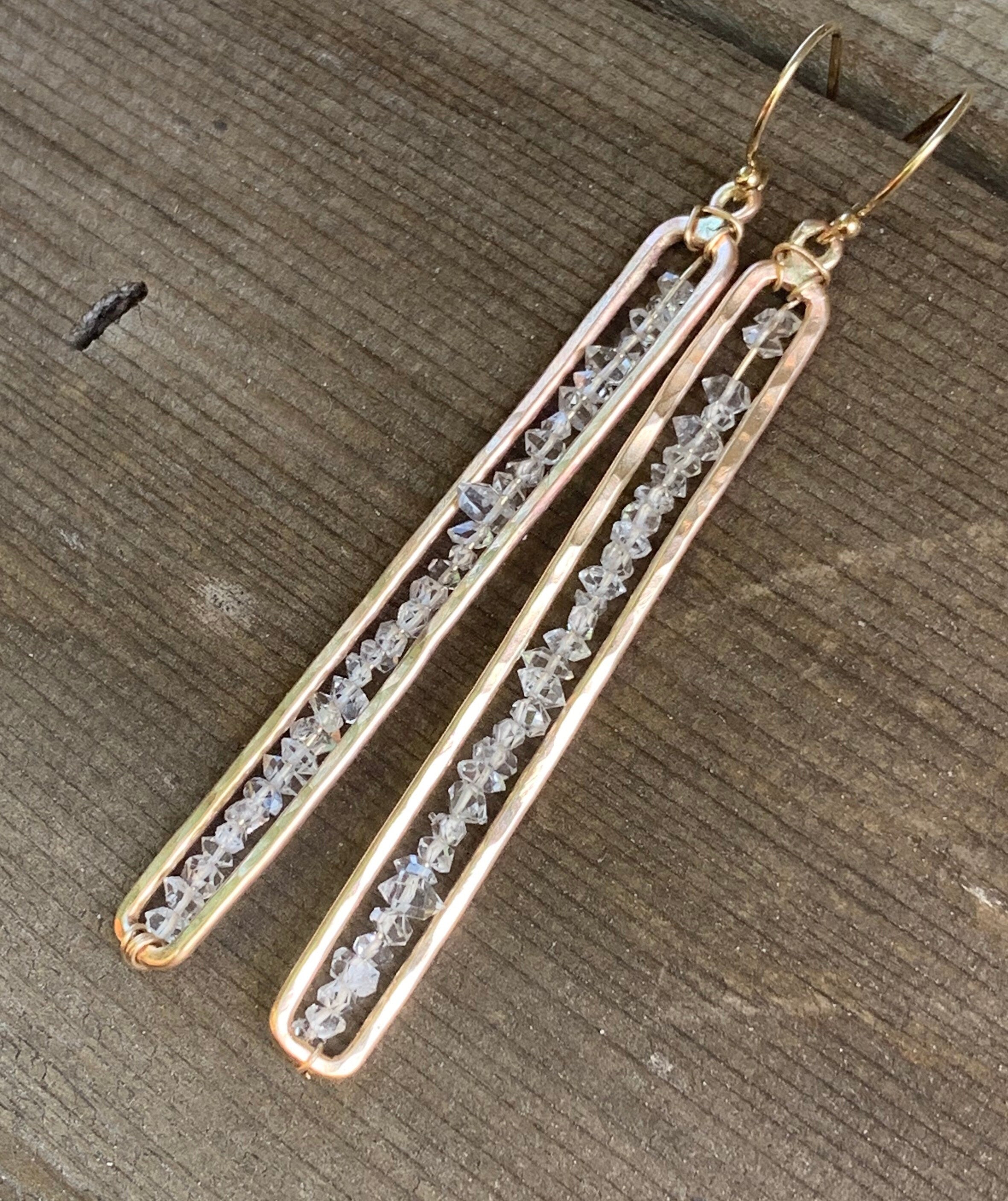 Large Herkimer Diamond Earring