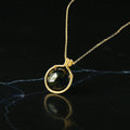 Framed Round Black Onyx Necklace