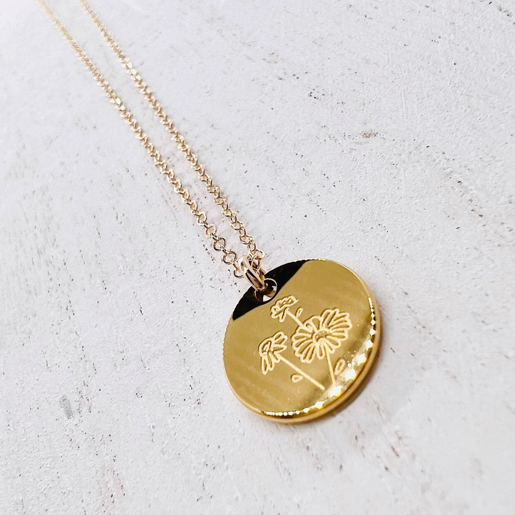 Birth Month Flower Necklace