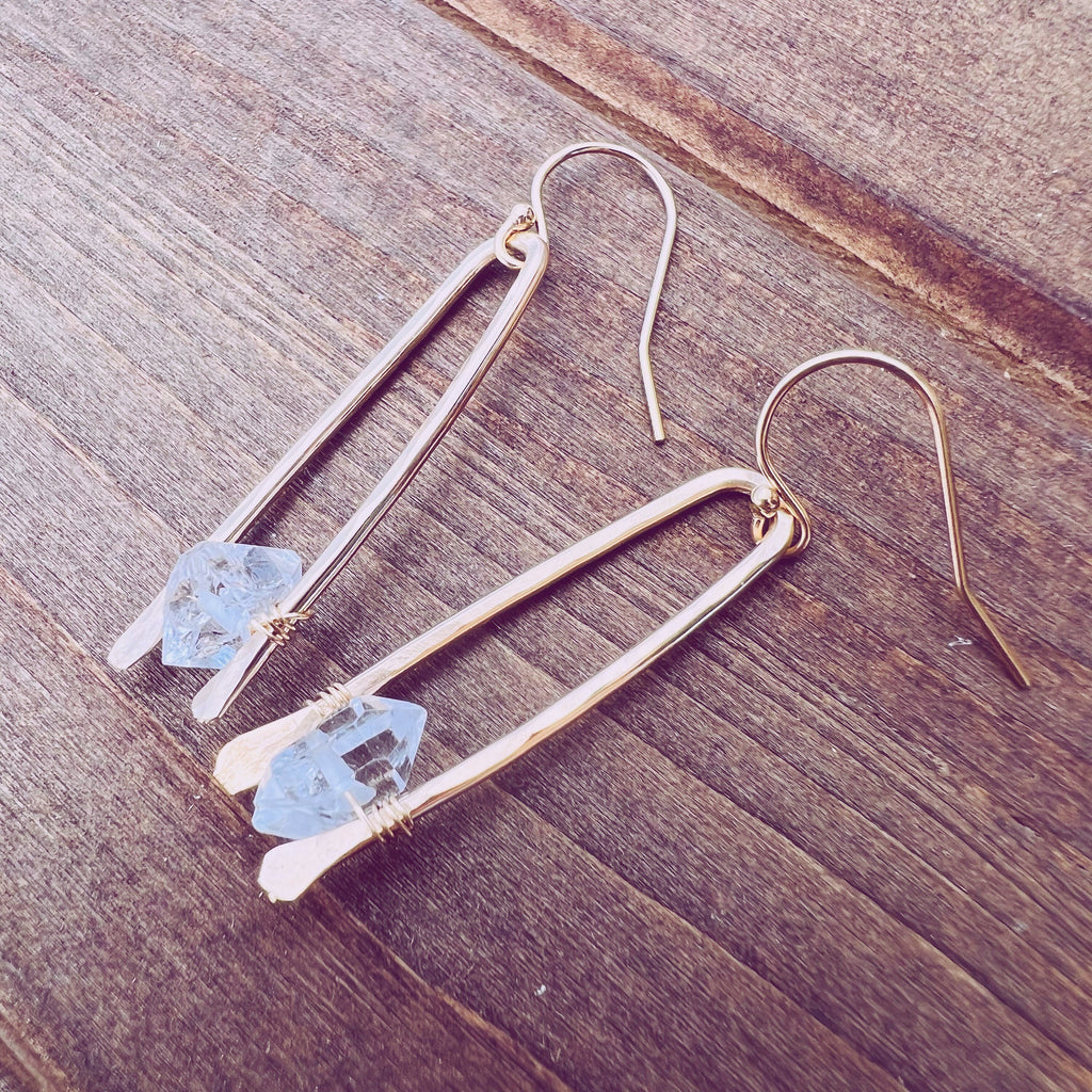 Simple Herkimer Diamond Earrings