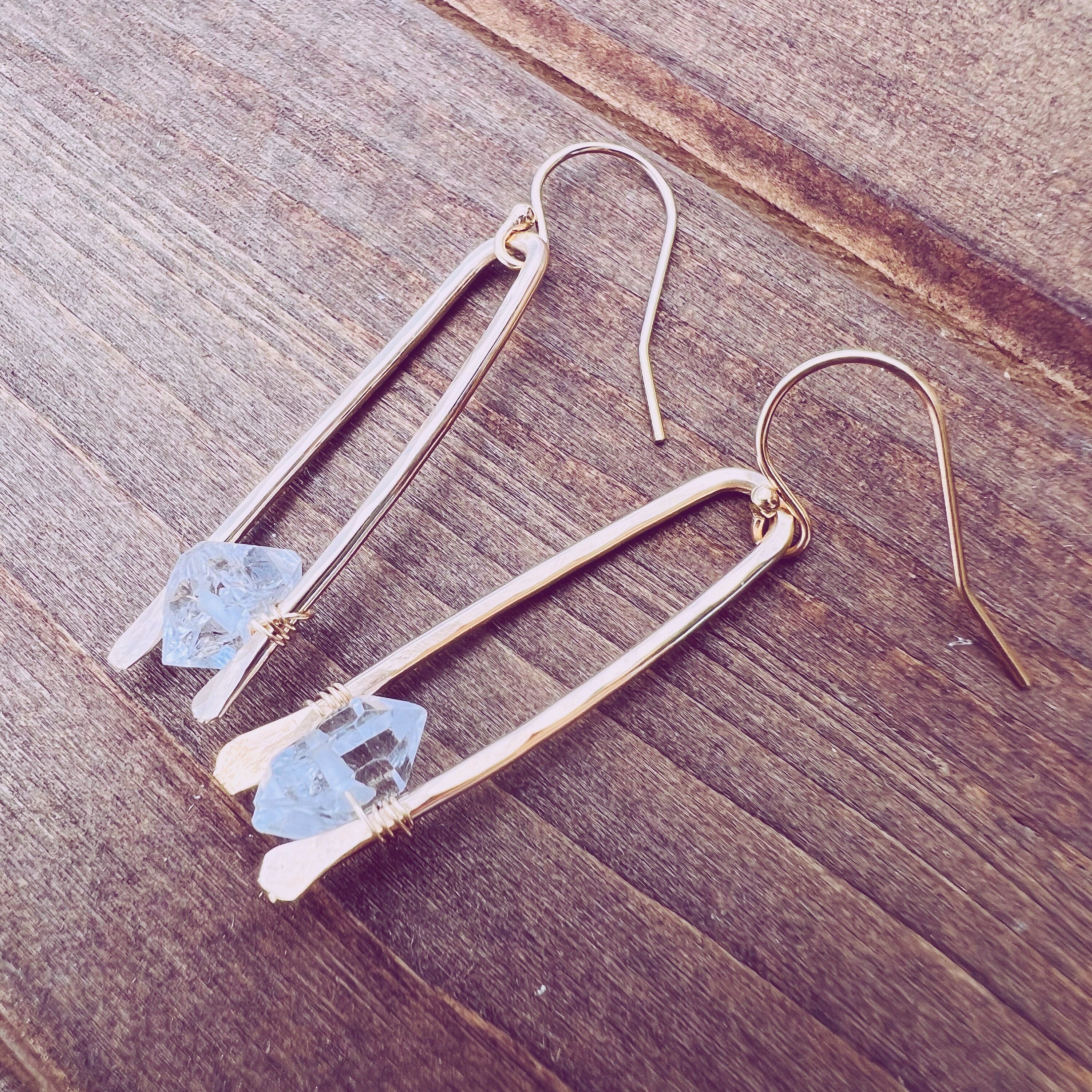Simple Herkimer Diamond Earrings
