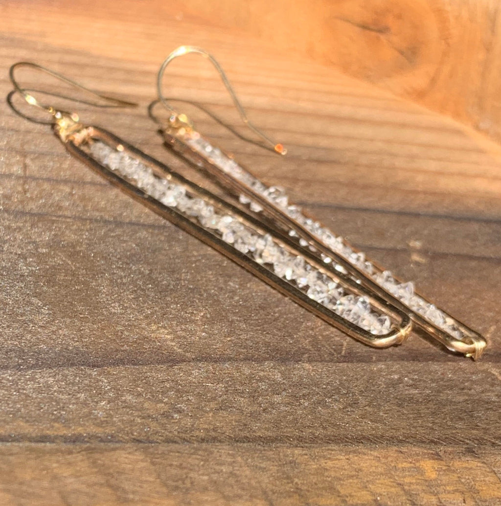 Large Herkimer Diamond Earring