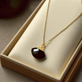 Black Onyx Fan Necklace