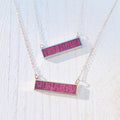 Wine Barrel Necklace - Horizontal - Wine Lover - Silver, Gold
