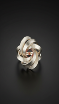 Platinum Sculptural Statement Ring