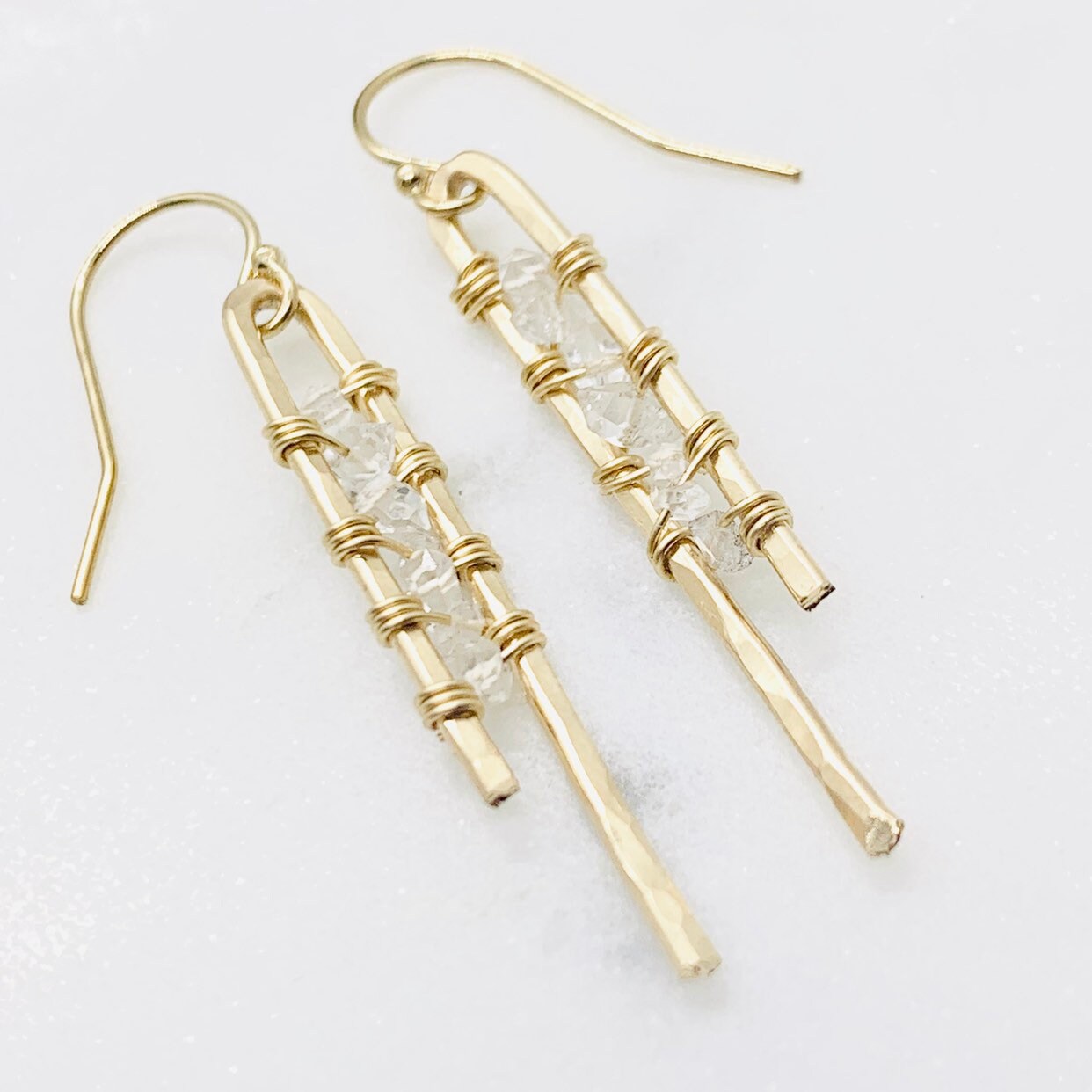Herkimer Diamond Dangle Earrings
