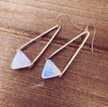 Rainbow Moonstone Dangle Earrings