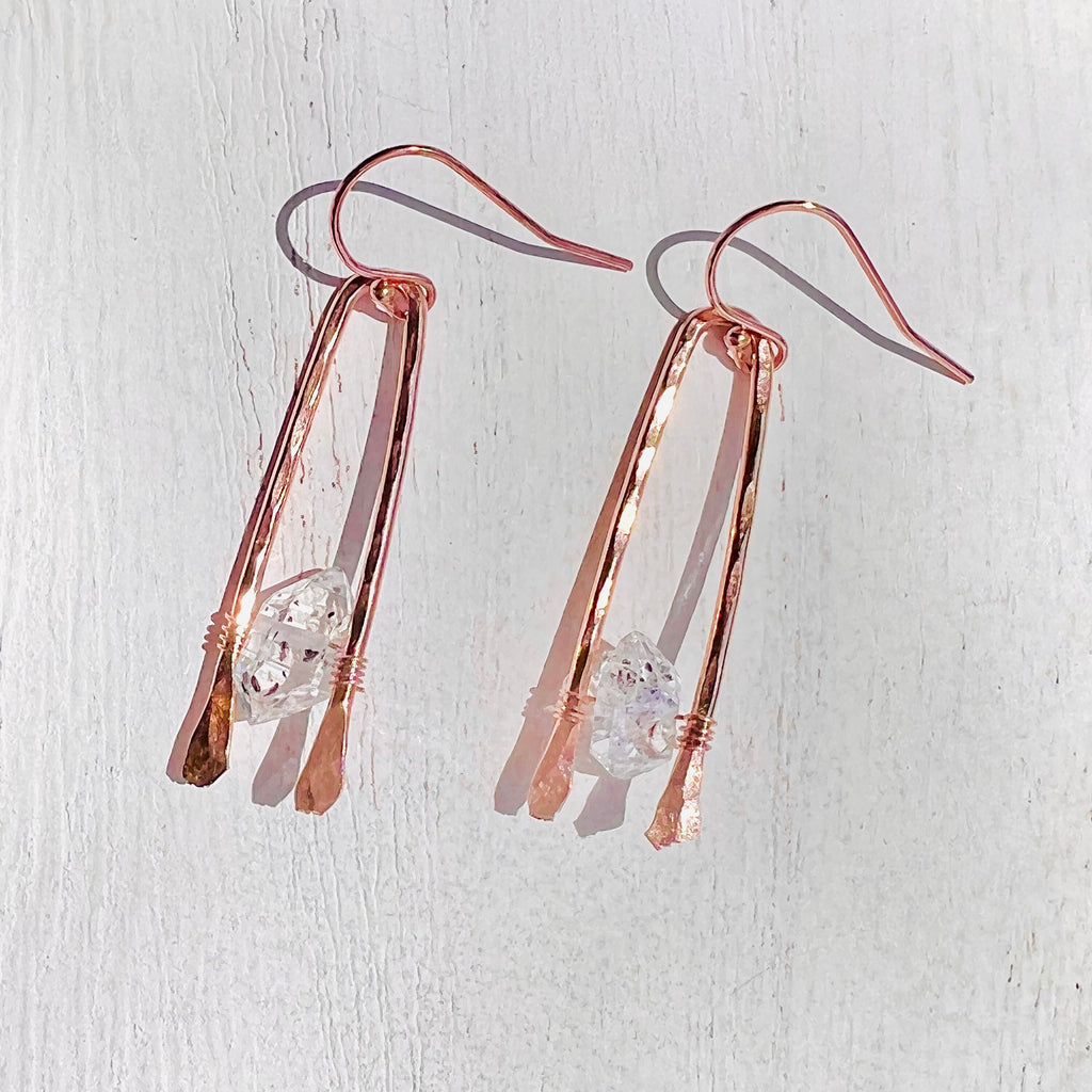 Simple Herkimer Diamond Earrings
