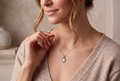 Framed Rainbow Moonstone Diamond Necklace