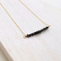 Raw Black Diamond Dainty Necklac
