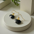 Black Onyx Fan Earrings