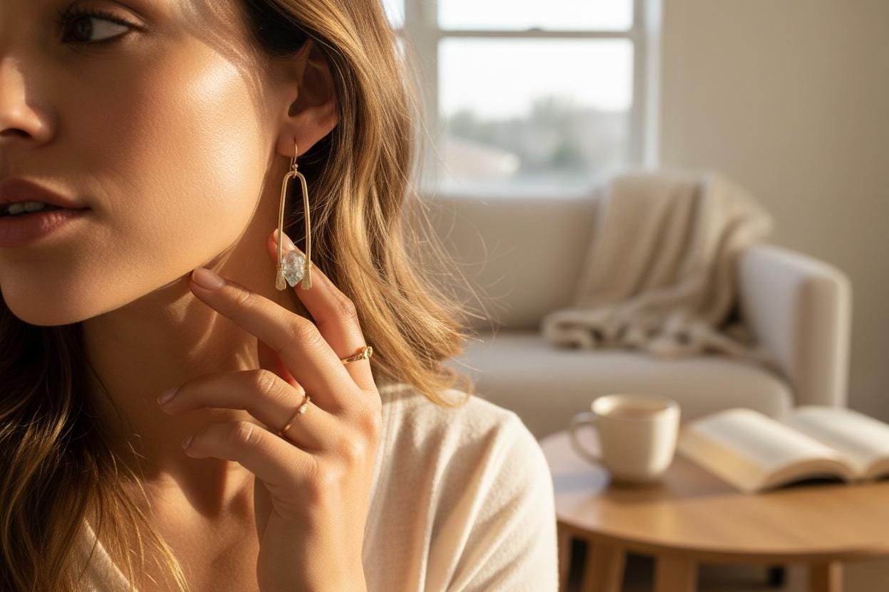 Simple Herkimer Diamond Earrings