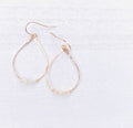 Raw Herkimer Diamond Hoop Earrings