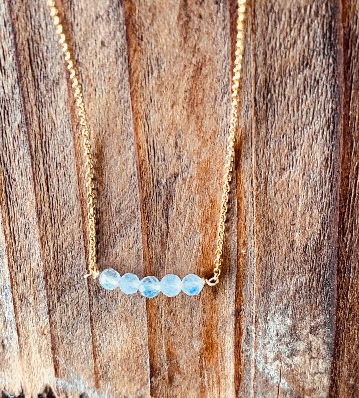 Gold Moonstone Necklace