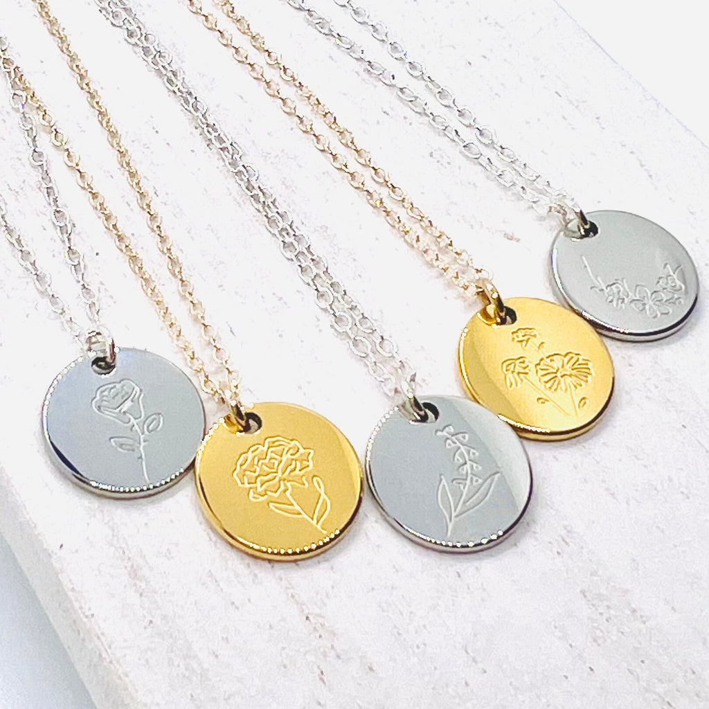 Birth Month Flower Necklace