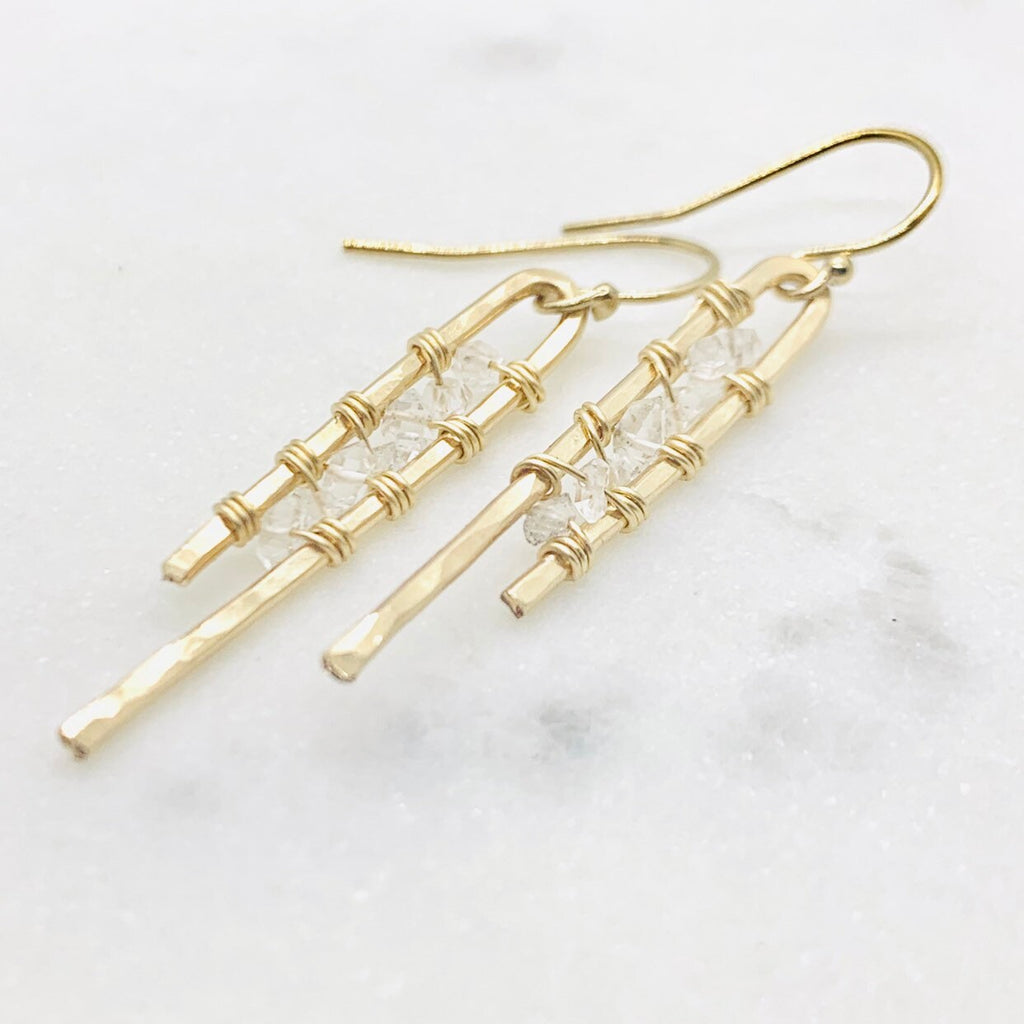 Herkimer Diamond Dangle Earrings
