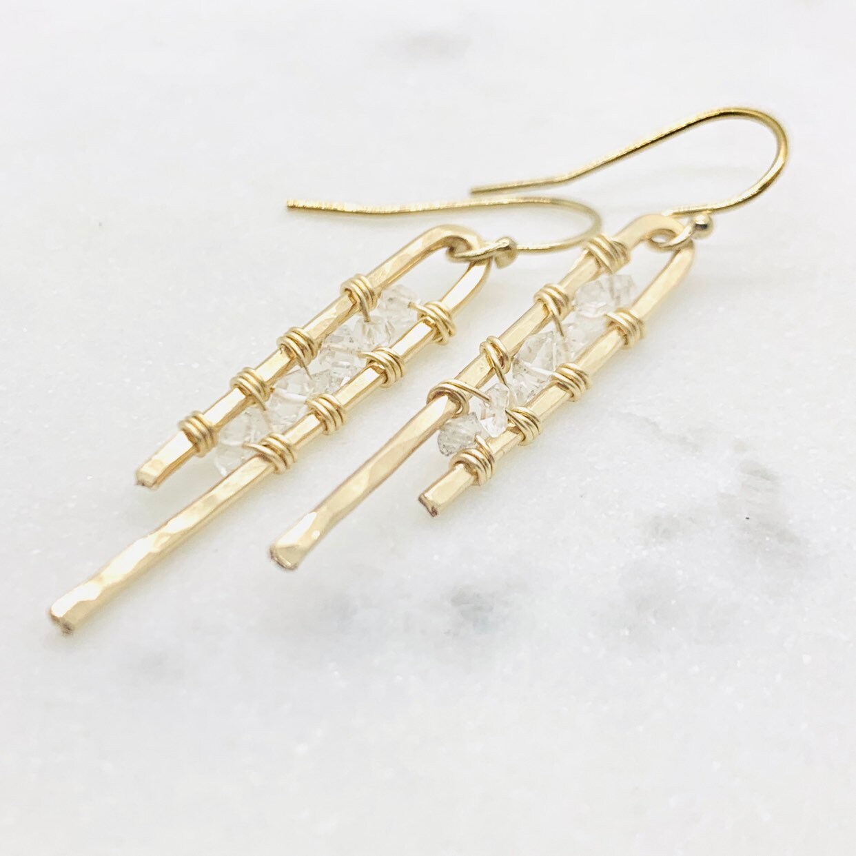Herkimer Diamond Dangle Earrings