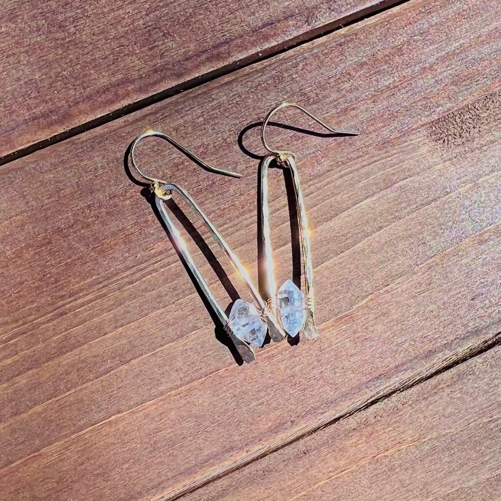 Simple Herkimer Diamond Earrings