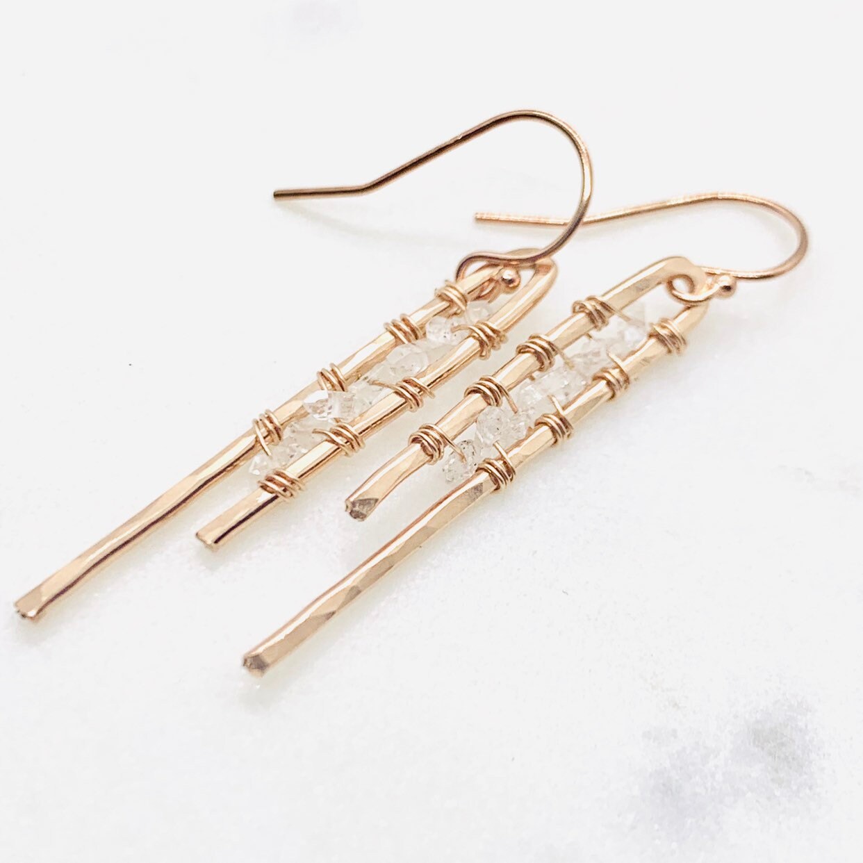 Herkimer Diamond Dangle Earrings