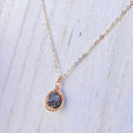 Raw Black Diamond Wrapped Necklace
